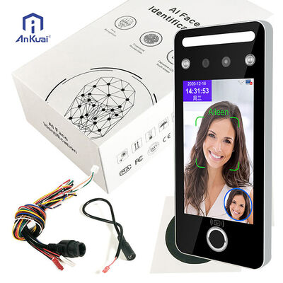 comprare 5 pollici TCP/IP WiFi Cloud Wall Bracket Riconoscimento facciale di impronte digitali Sistema di controllo dell'accesso biometrico Ripristino della visione notturna online manufacture