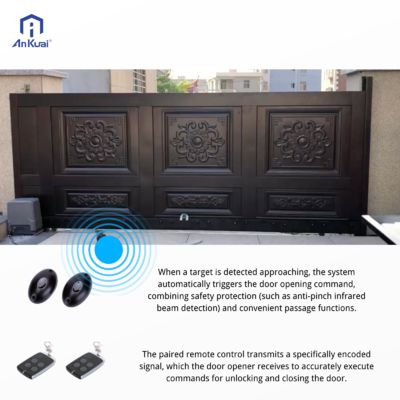 AK800DC Smart Automatic Door Opener per uso commerciale dotato di telecomando, applicazione WiFi e rilevamento infrarosso