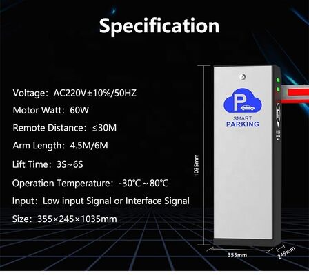Rivestimento elettrostatico di polvere di spruzzatura Barriera motorizzata a motore con controllo remoto da 2 PC Adatta per la sicurezza del parcheggio