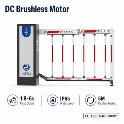 Barriera di parcheggio automatica con braccio pieghevole regolabile 3-6m con motore brushless DC per uso residenziale e commerciale